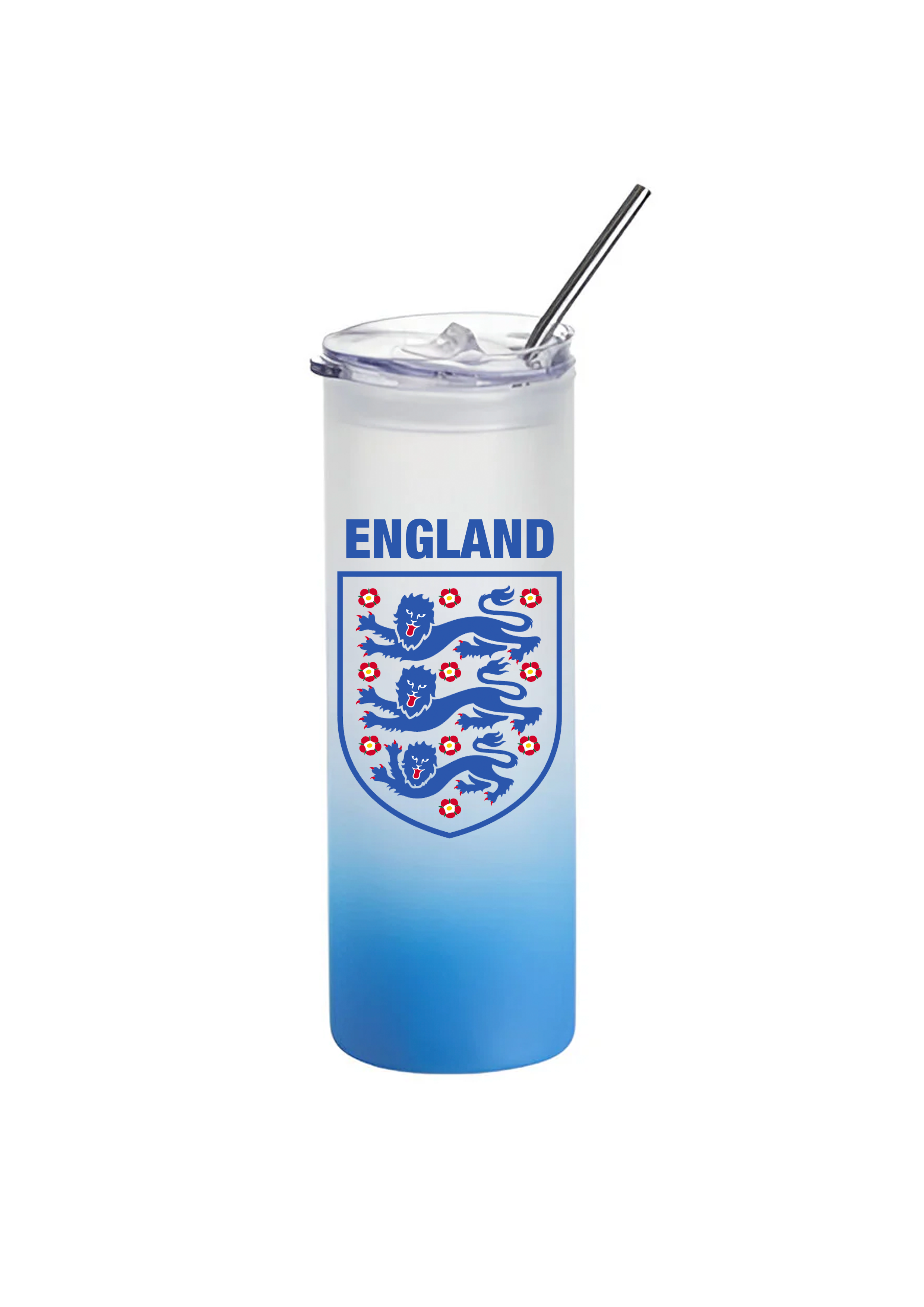 England Blue Ombre Glass Tumbler