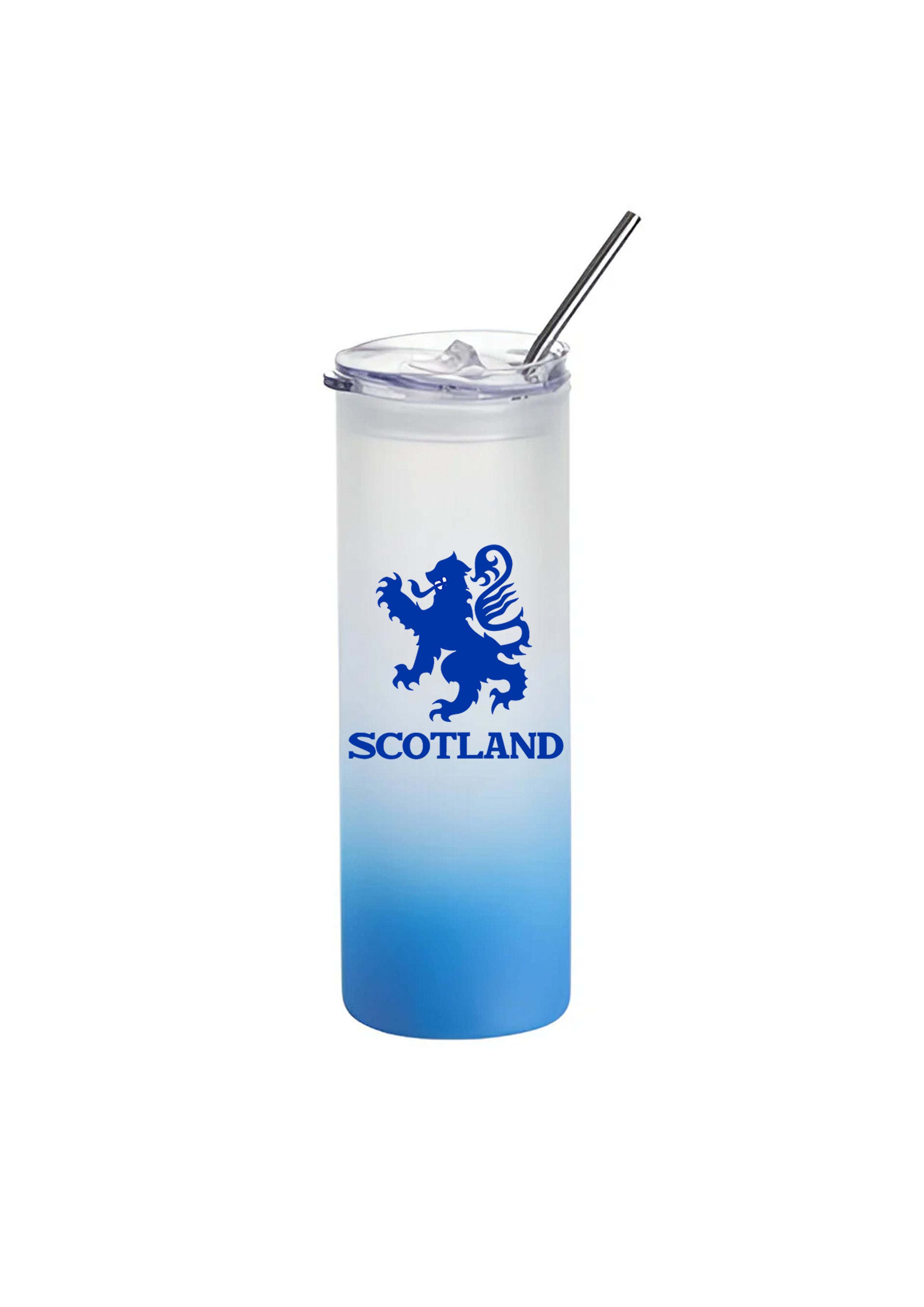 Scotland Blue Ombre Glass Tumbler