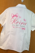 School Leavers Shirt - Pink Bow Glitter Design