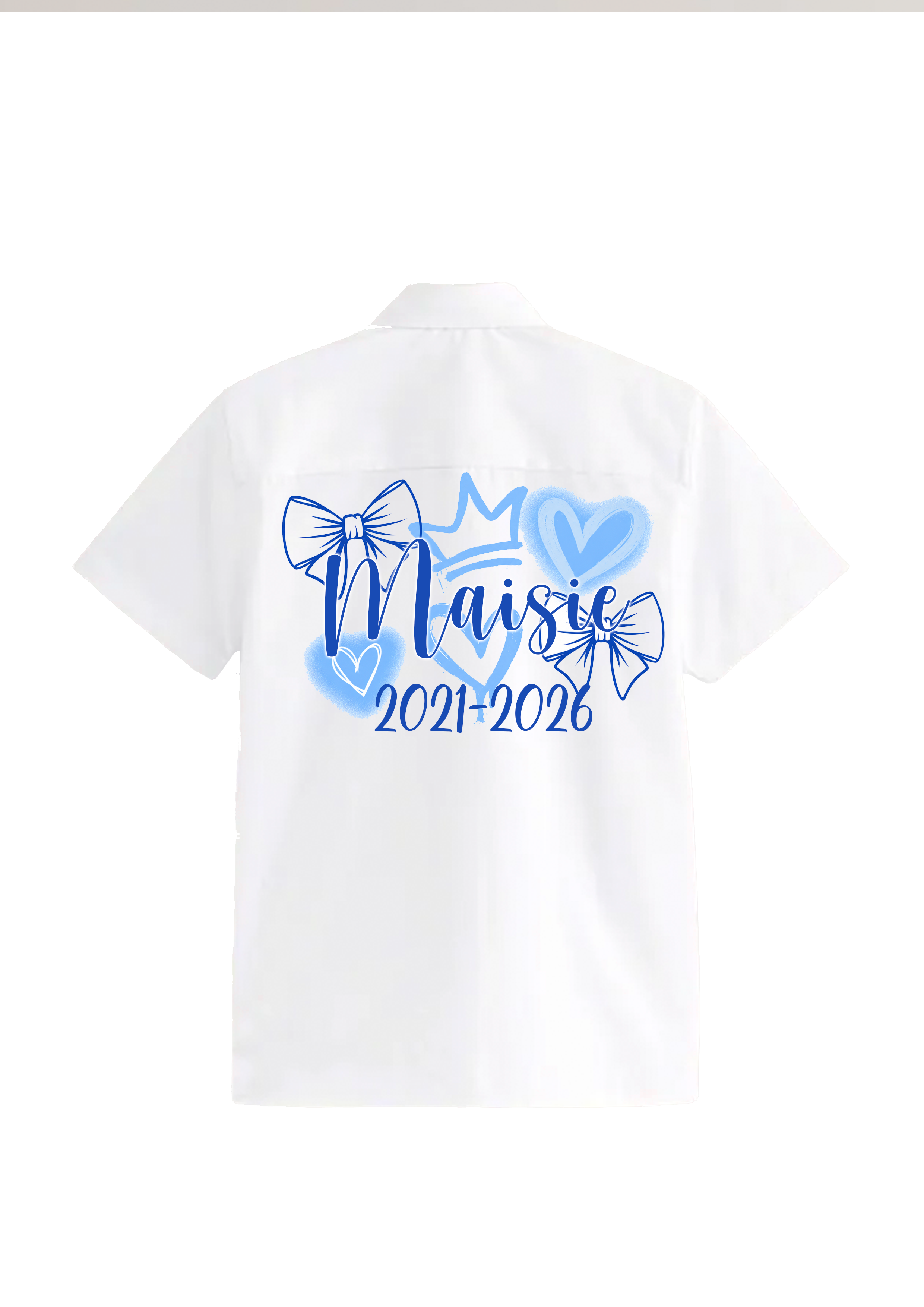 School Leavers Blue Crown Design Shirt