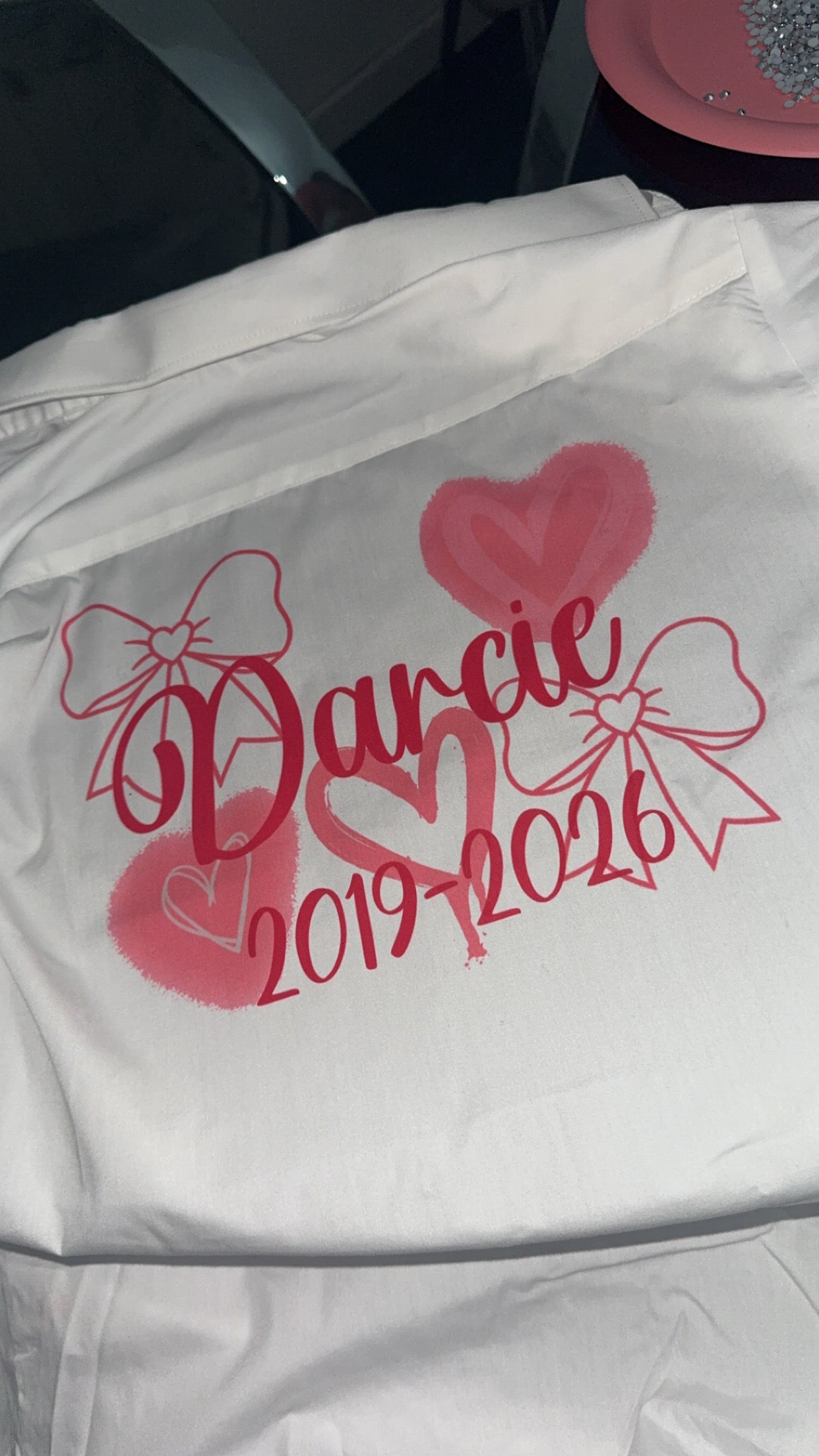 School Leavers Shirt Pink Design