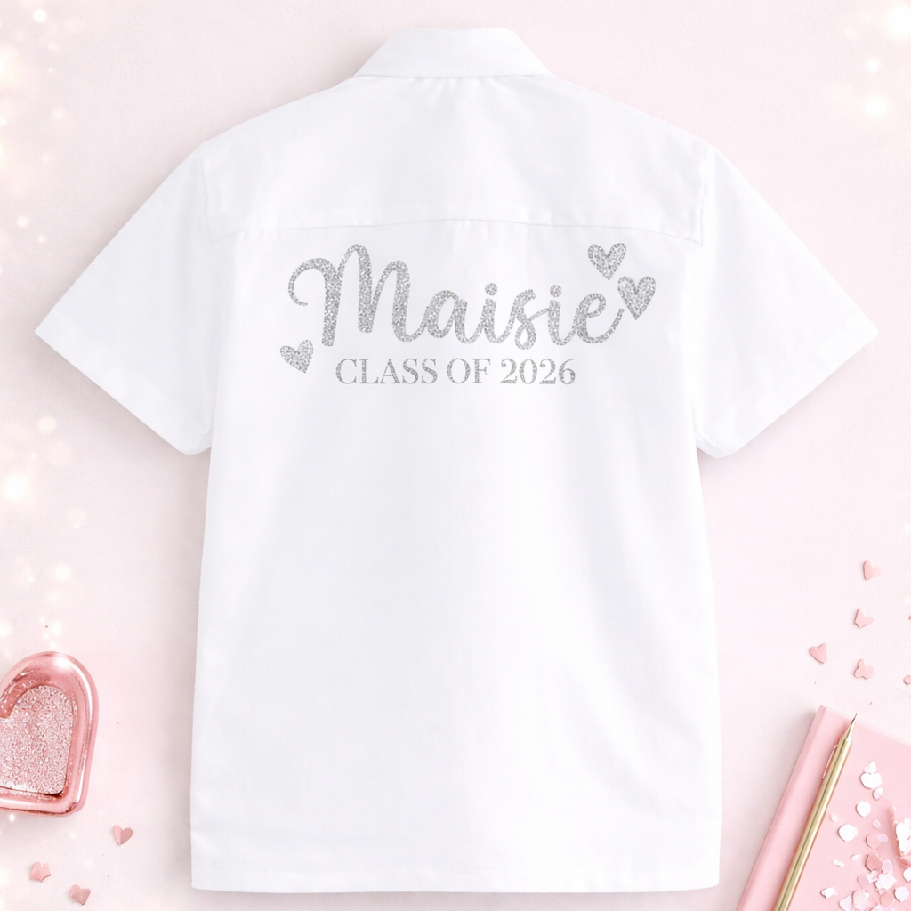 School Leavers Shirt - Glitter Design