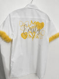 School Leavers Rhinestone Yellow Shirt