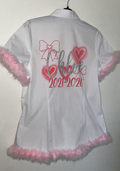 School Leavers Shirt with glitter vinyl overlay