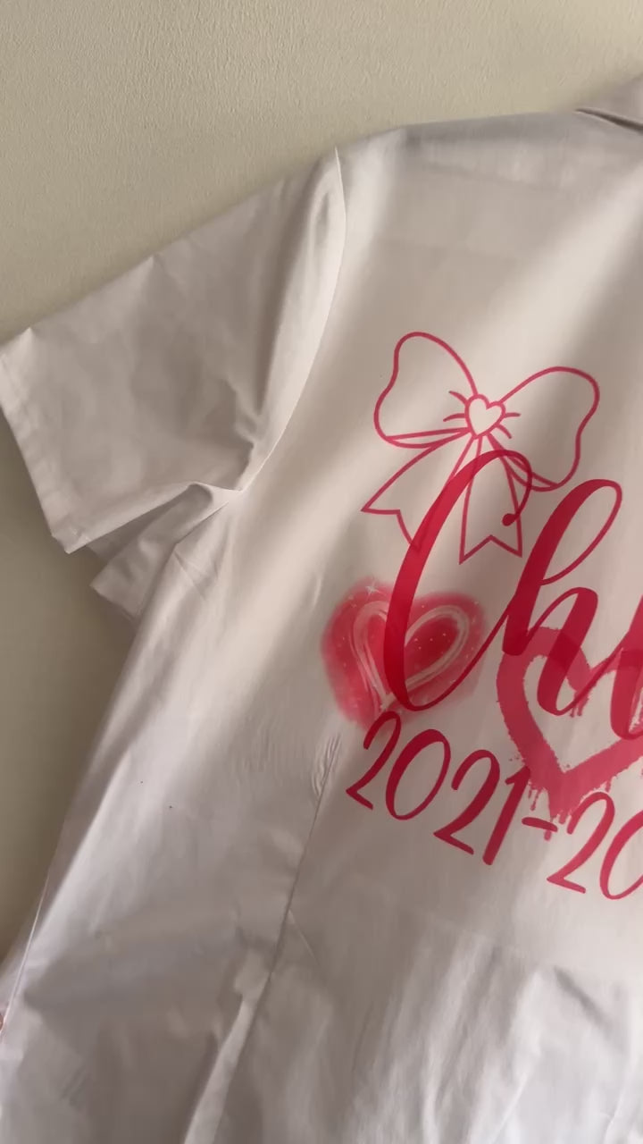 School Leavers Shirt Pink Design