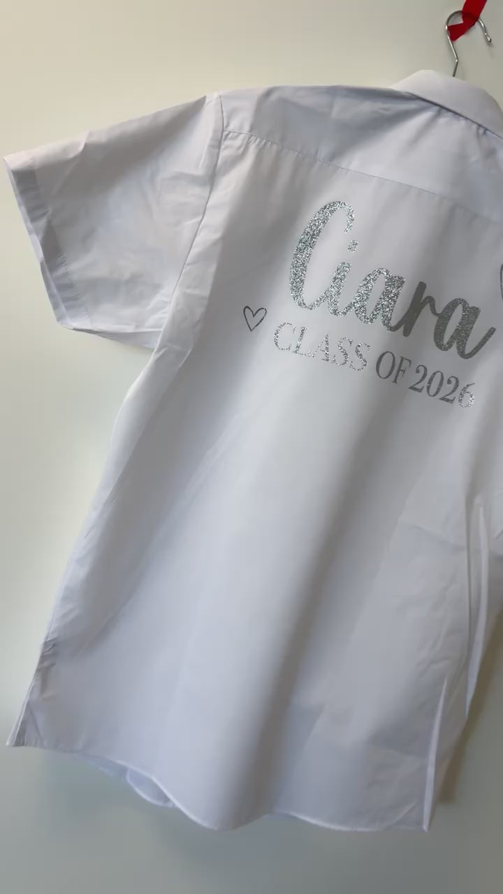 School Leavers Shirt - Glitter Design